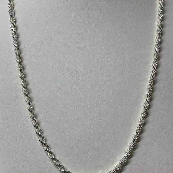 AGI ITALY Men's Rope Chain Real Solid 925 Sterling Silver Necklace 6mm 30" ITALY - Picture 7 of 15